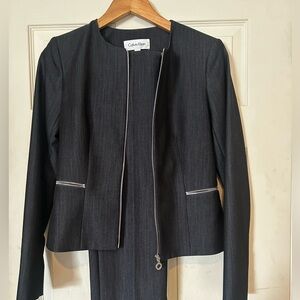 Calvin Klein NWT Career Denim 2pc Suit Set